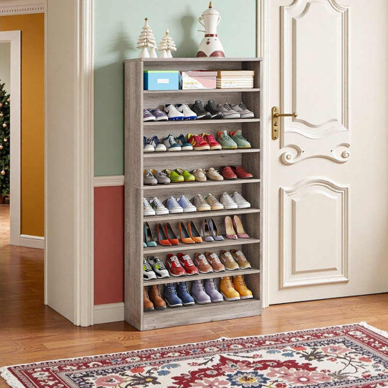 Armoire de rangement pour chaussures autoportante à 31 niveaux de 31,49 po en bois de qualité supérieure pouvant contenir 40 paires