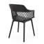 Chaise Azalea pour l'extérieur - intempéries, matériau, confort élégant, polypropylène noir, P 23 po, l 21,5 po, H 33 po, structure de chaise de 12,34 lb de poids, perspective minimaliste, profondeur de 23,62 po, largeur de 21,85 po,