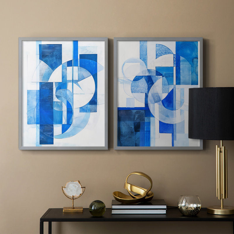 Série ABSTRACT CVI - reproduction encadrée de qualité supérieure - prête à être accrochée - aucun clou requis - aucun clou requis