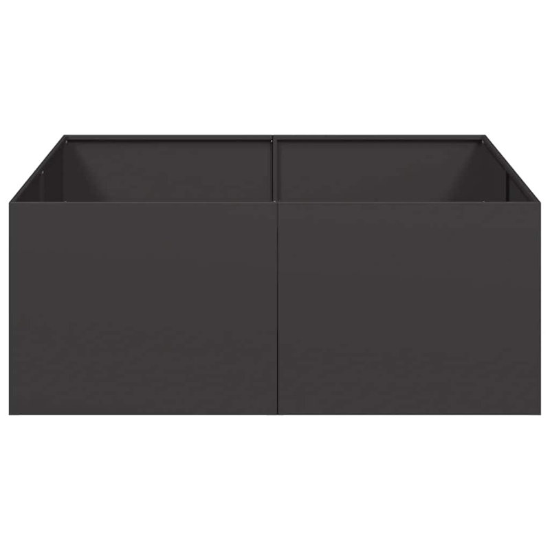 Planter 100X100Cm Steel, 40cm H x 100cm W x 100cm D, Black