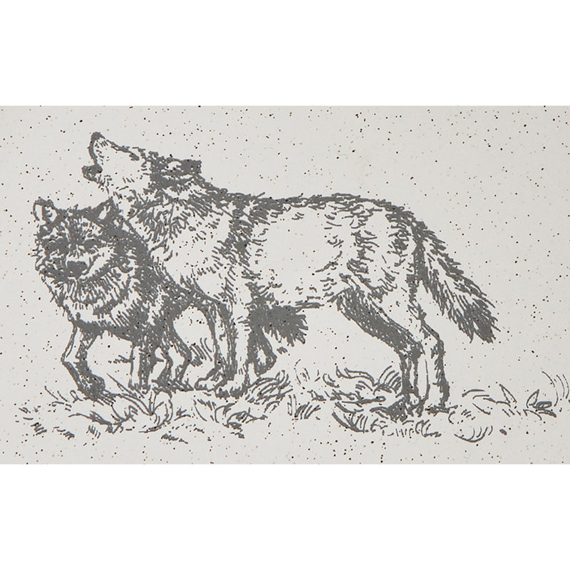 Winter Sketch Wolf App Plate