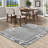 Space-saving Modern Dining Table Set, Solid Wood & Linen Chairs, Stylish For Kitchen