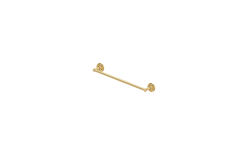 Deltana R2003-CR003 24" Center To Center R-Series Bathroom Towel Bar Single Lifetime Polished Brass