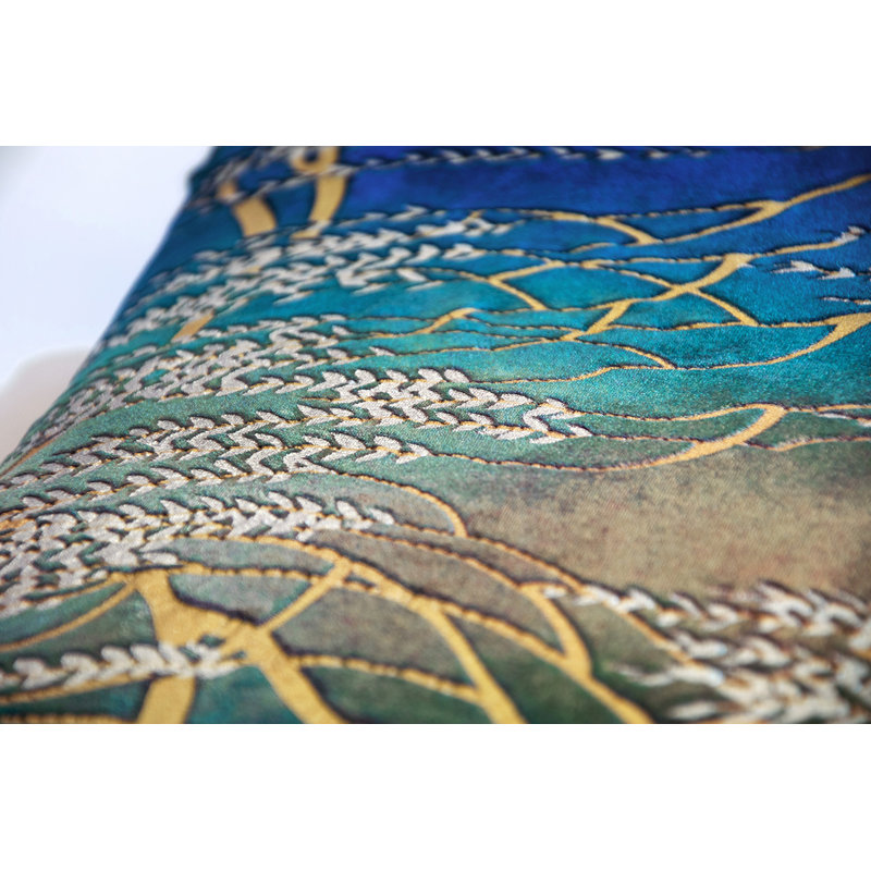 Metallic Square Velvet Pillow Cover & Insert, 18" x 18", Peacock