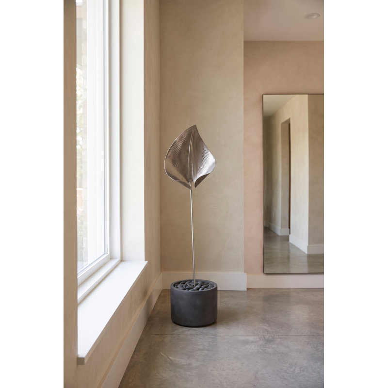 Stainless Steel Anthurium Leaf Sculpture