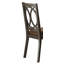 Brown Fabric & Espresso Finish Side Chair (Set Of 2)