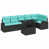 Coussin bleu / cadre noir est en rupture de stock