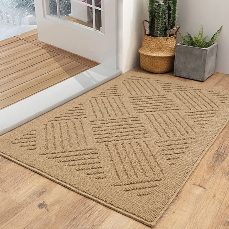 Tapis d'entrée antidérapant antidérapant Premium Premium, L 32 po x L 48 po, Kaki