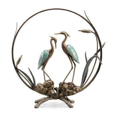 Sculpture héron romantique