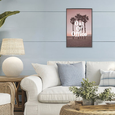 Giclée encadrée Out of Office Tropical Escape, design par Lil 'Rue
