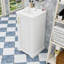 Meuble-lavabo autoportant avec lavabo, porte et tablette