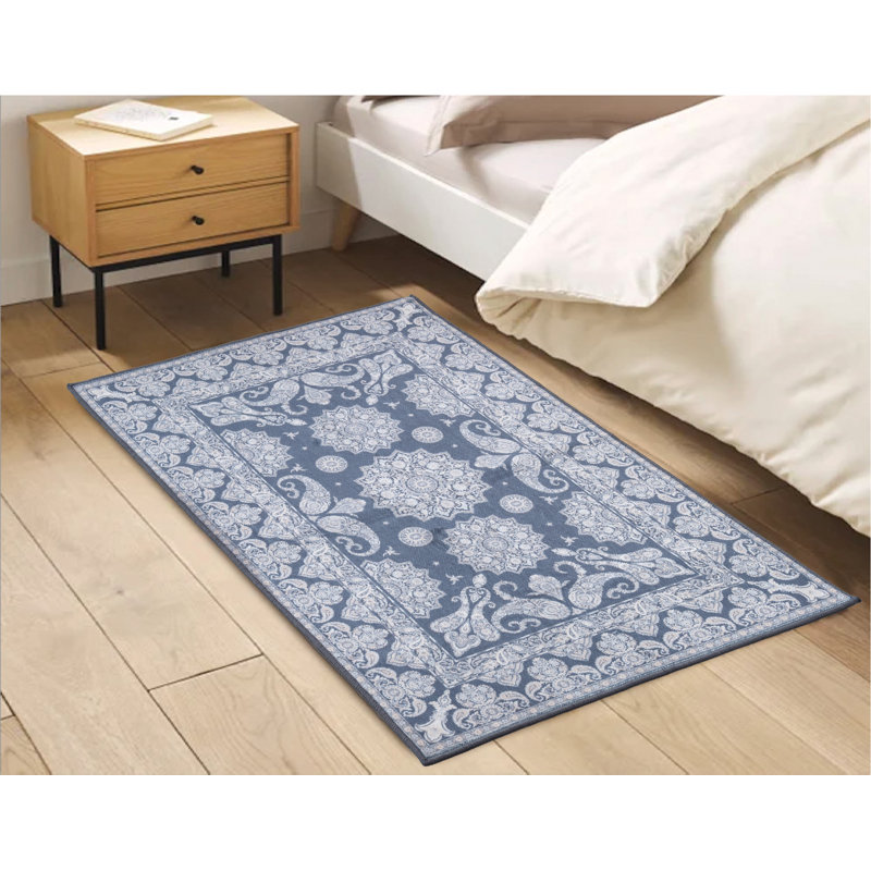 Harner Flannel Washable Rugs, Rectangle 2' x 3'