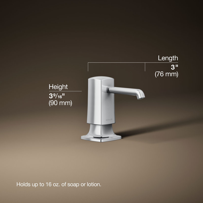 Graze Soap/Lotion Dispenser, Polished Chrome