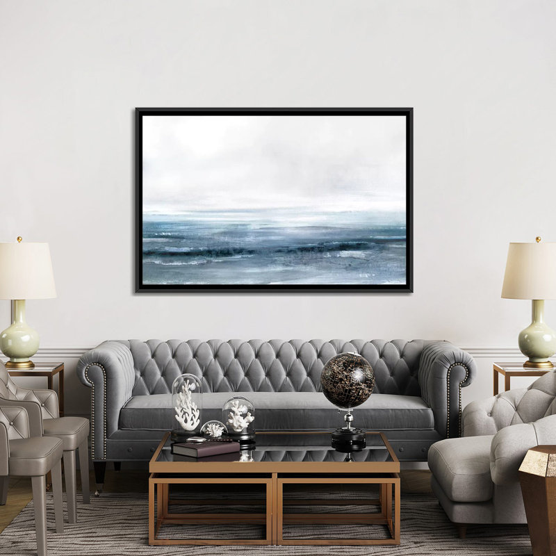 Impression, "Dreams" par Dan Hobday, H 40 po x l 60 po x 1,5 po, Toile avec cadre noir, Pas de tapis