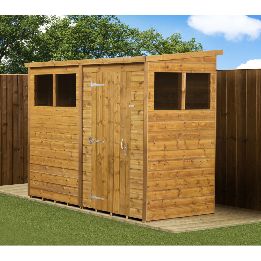 Modular Pent Garden Shed  8X4 With Windows
