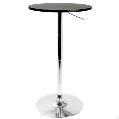 Adjustable Contemporary Bar Table in Black