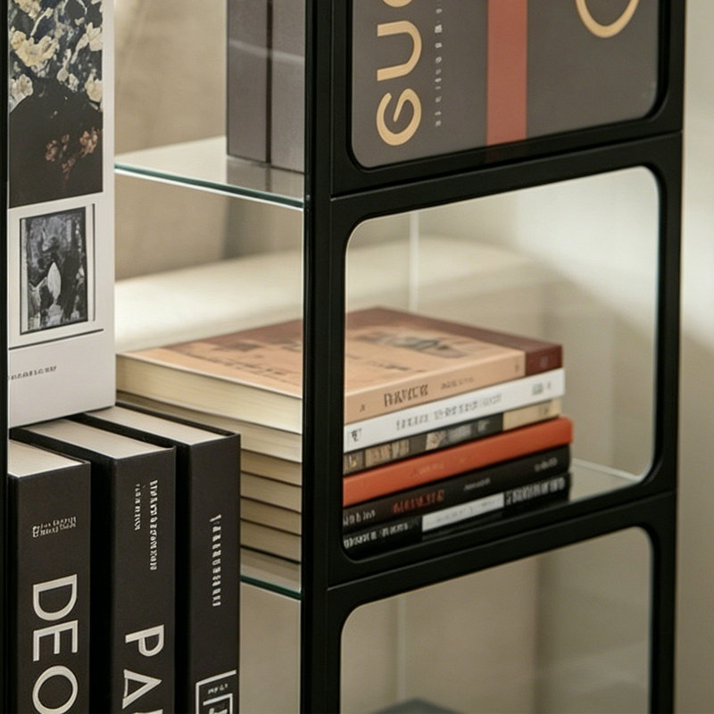 Bibliothèque à compartiments en acrylique, Noir