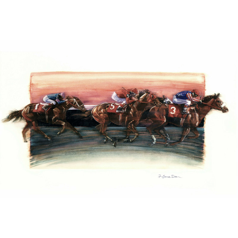 Course de chevaux, H 24 po x l 36 po
