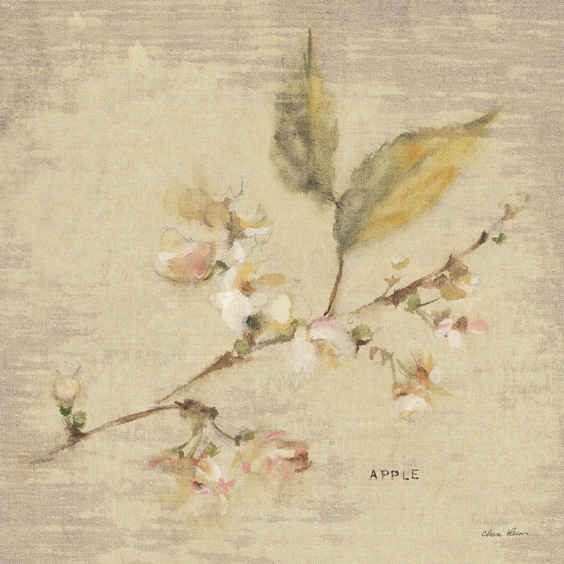 Fleur de pommier, Non, Toile avec cadre érable, H 30 po x l 30 po x P 1,25 po