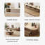 Meuble télé beige et brun en bois manufacturé