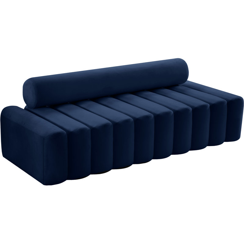 Erlond 83.5'' Velvet Sofa, Navy Velvet