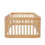 Structure de lit en bois avec clôture, finition naturelle pour enfants, sans lattes, espace de bricolage-1151940070
