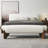 Upholstered Boucle Bedroom Bench With Solid Wood Legs