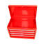 Boîte à outils 5 roulettes avec roulettes verrouillables, plateau amovible et tablette ajustable - commode rouge pour garage-752917391