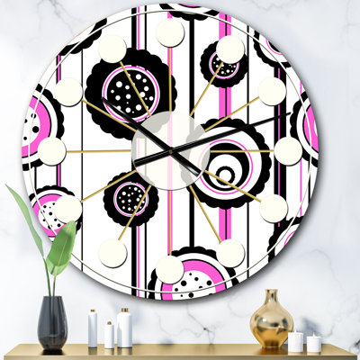 Horloge murale circulaire Mid-Century