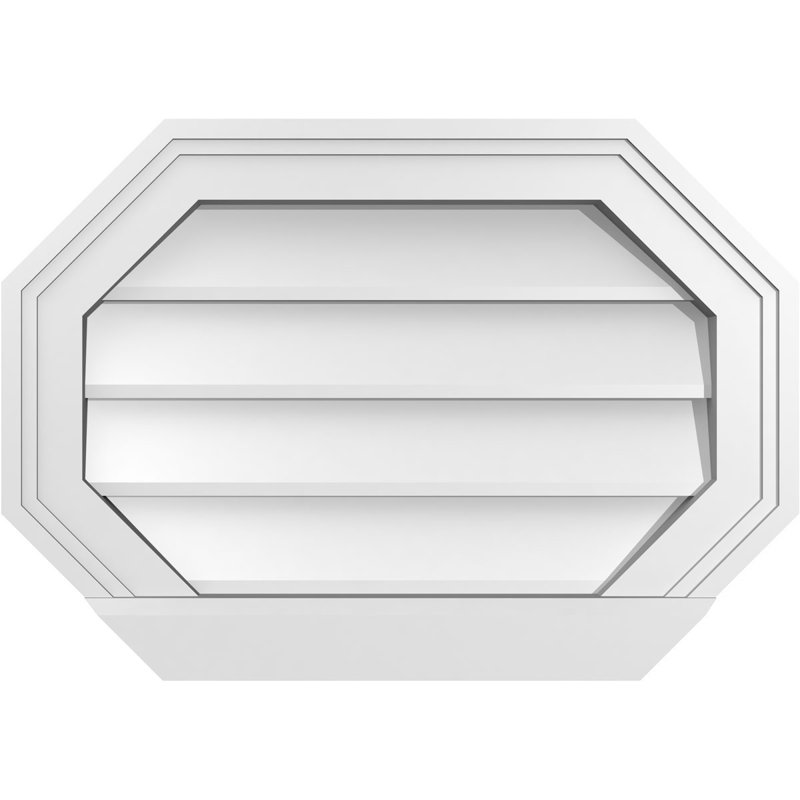 Évent horizontal gondole allongé en surface octogonal Signature, H 14 po x l 20 po x P 2 po