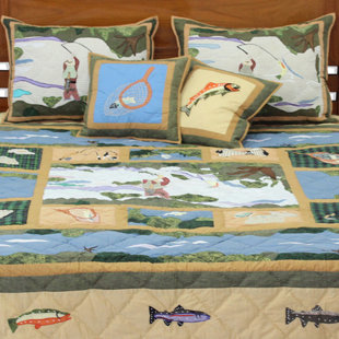 decorative pillowcase for couch lake fishing hunting cushion cover