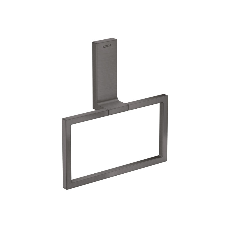 Universal Rectangular Towel Ring, Brushed Black