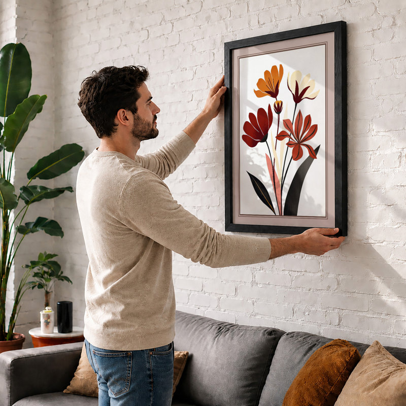 Arranged Botanicals Botanical - Framed Print, Walnut, A3 - 42.0 x 29.7 cm