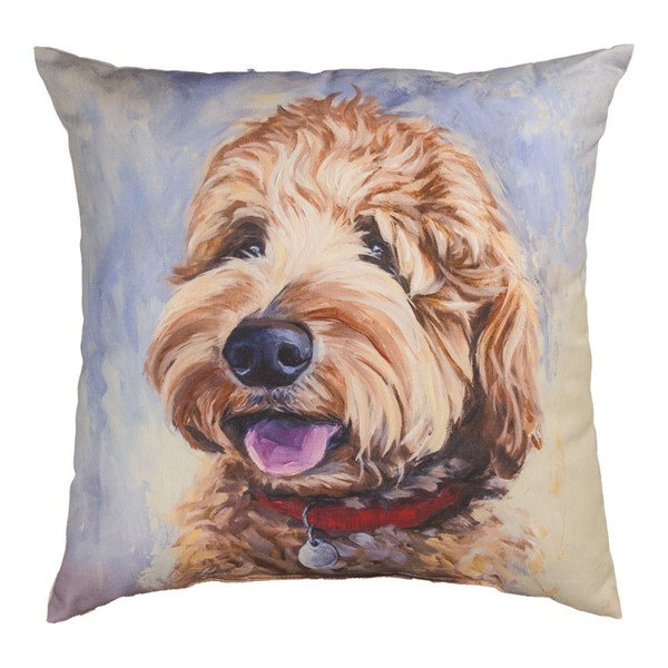 Coussin décoratif Doodle 18 po x 18 po