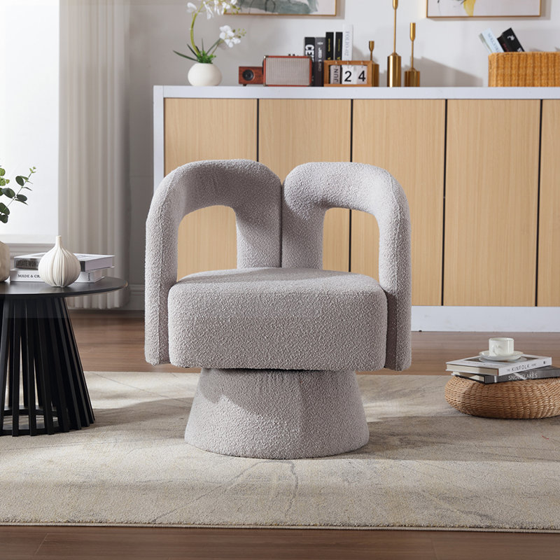 Fauteuil demi-tonneau Accent, Boucle gris clair incorrecte