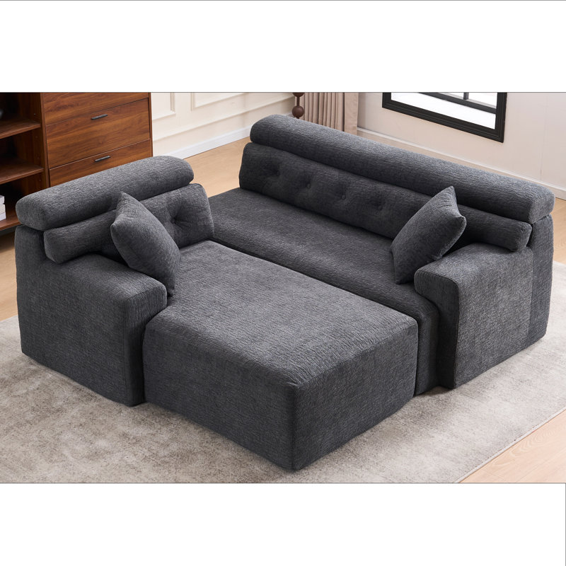 Canapé 104,5 po Chenille, Gris