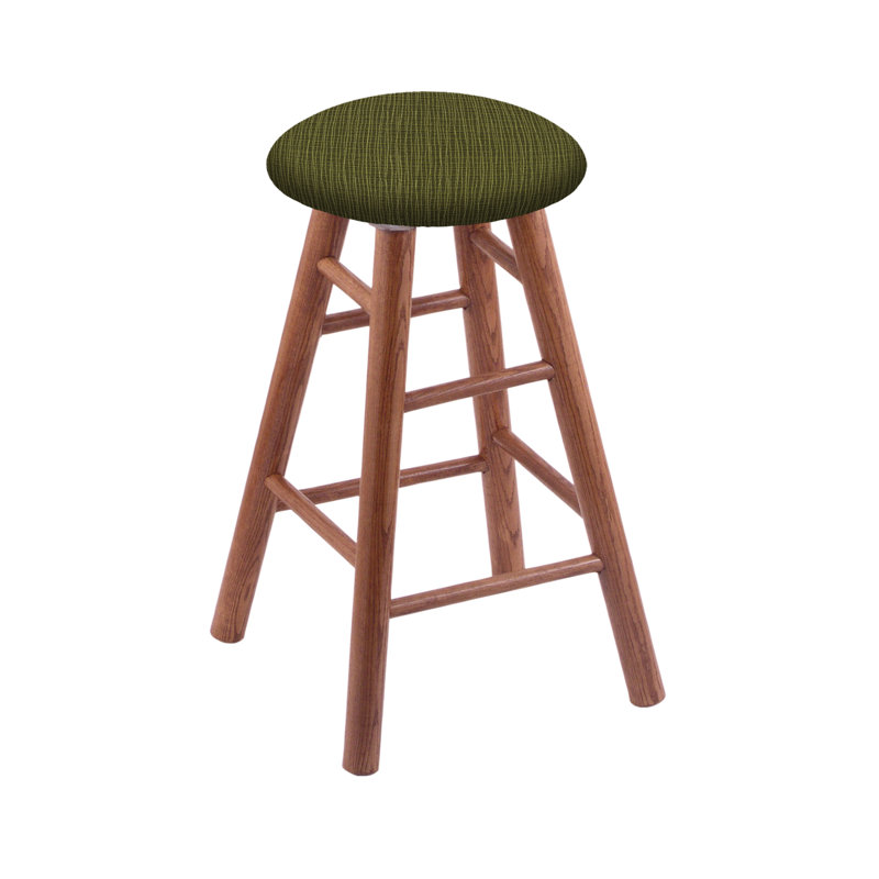 Tabouret de bar 24 po pivotante, Chêne moyen, Perroquet graphique, Tabouret de comptoir (siège d'une hauteur de 24 p