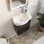 Ensemble de meuble-lavabo simple 17 po avec plateau en céramique Morfou-340950690