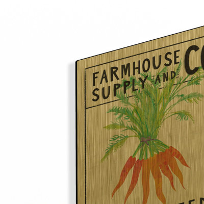 'Kitchen Garden Seed Packet 4' By Melissa Averinos Gold Metal Wall Art, 12" x 16"