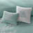 Oversized Cotton Jacquard Comforter Set Aqua King-117486598