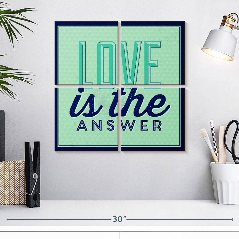 Tergel Love Is The Answer I, 18" H x 18" W