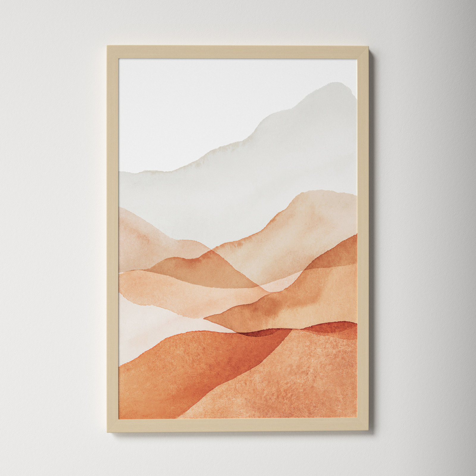 Doris "Mountain Range III" Print, Brown, 25.25" H x 17.25" W x 0.88" D