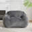Gray Faux Fur Bean Bag Chair, Shredded Foam For Supportive Seating In Different Use Cases, And Cruelty - Chair Indoor Relaxation, Memory Molds To Your Body Small Apartments-406644849-406644851