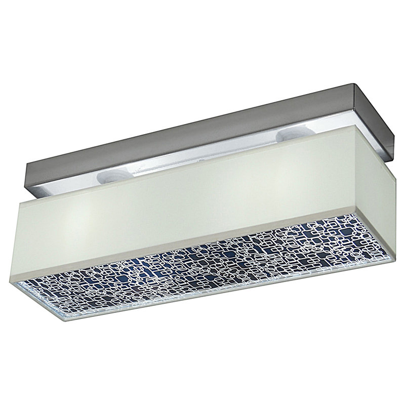 Sevinc Flush Mount, White, Silver