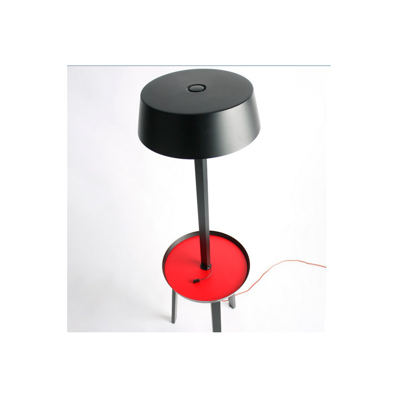 Carry Tray Table Floor Lamp, Matte Black