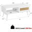 Ensemble de 2 tables de salon, comprenant un meuble de rangement pour meuble télé en rotin de 62 po pour téléviseur de 65 po, table basse avec tablette de rangement pour chambre à coucher