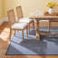 Herringbone Navy Machine Printed Washable Rug-1683759062
