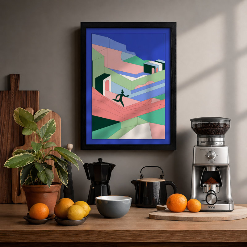 Suspended Motion Modern - Print, Black, A3 - 42.0 x 29.7 cm