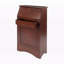 Secrétaire Alaia en bois massif et bois manufacturé brun, H 38,46 po x l 25,09 po x P 11,34 po