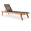 Chaise de patio en teck avec coussins-86506432